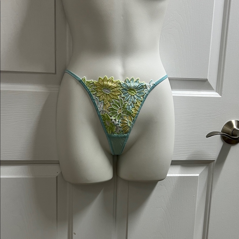 Ravage Sunflower Lace Panties Blue Yellow size XS NWOT